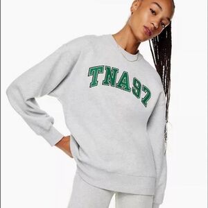 TNA97 Cozy Fleece boyfriend Sweatshirt with excellent condition
